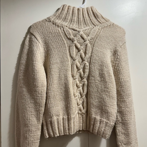 cream colored wool turtleneck sweater! - Picture 2 of 4